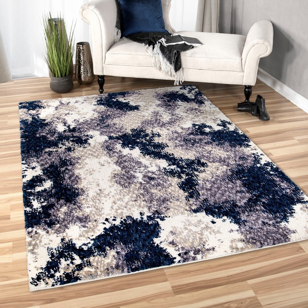 DAGio Blue Island Pattern on White Throw Blanket for All Season Printed  Flannel Throw Blanket for Sofa Couch Bed