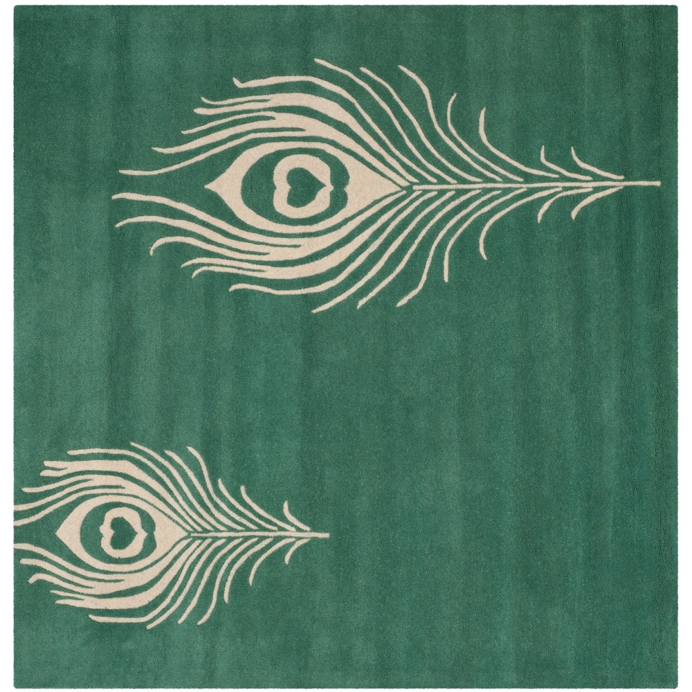 SAFAVIEH Handmade Soho Alyse Peacock Feather N.Z. Wool Rug