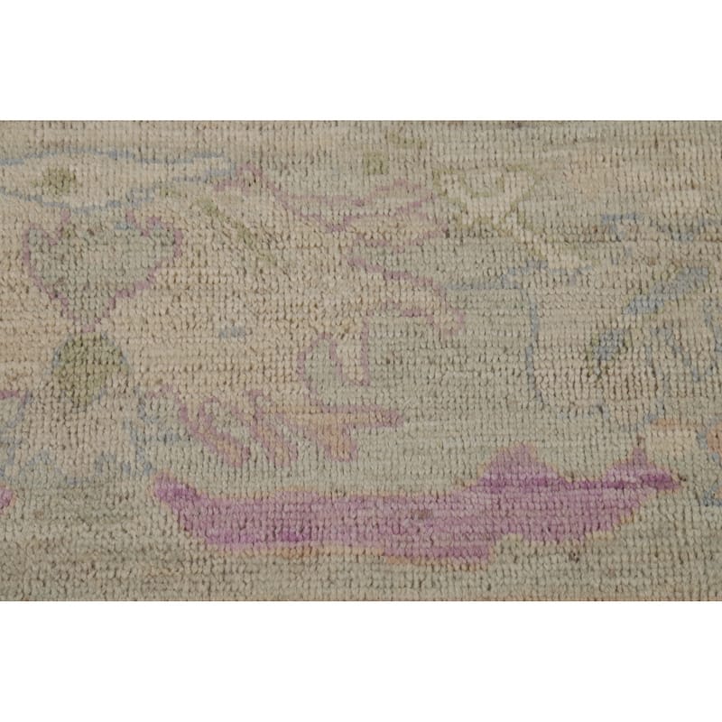 Oushak Turkish Rug Handmade Vegetable Dye Wool Carpet - 8'0" x 9'9"