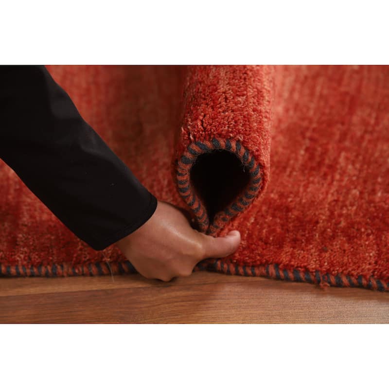 Tribal Gabbeh Persian Rug Handmade Wool Carpet - 5'8"x 7'4"