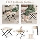 preview thumbnail 18 of 28, Gymax Lazy Sofa Chair Accent Leisure Armchair with Folding Footrest &