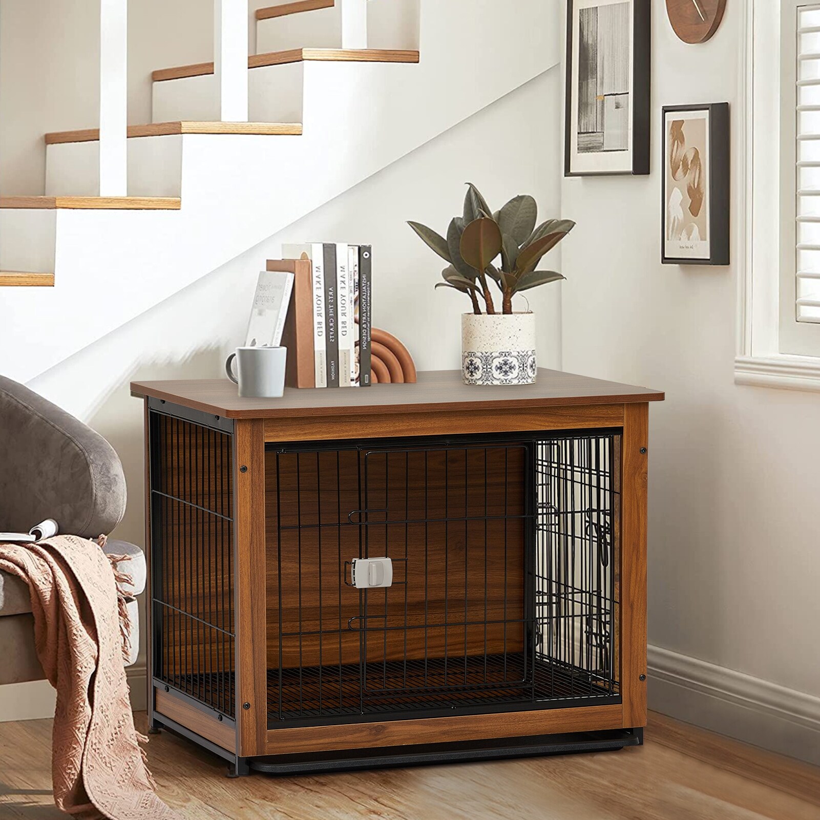 Table over sales dog crate