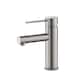 Luxury Solid Brass Single Hole Bathroom Faucet - Brushed Nickel