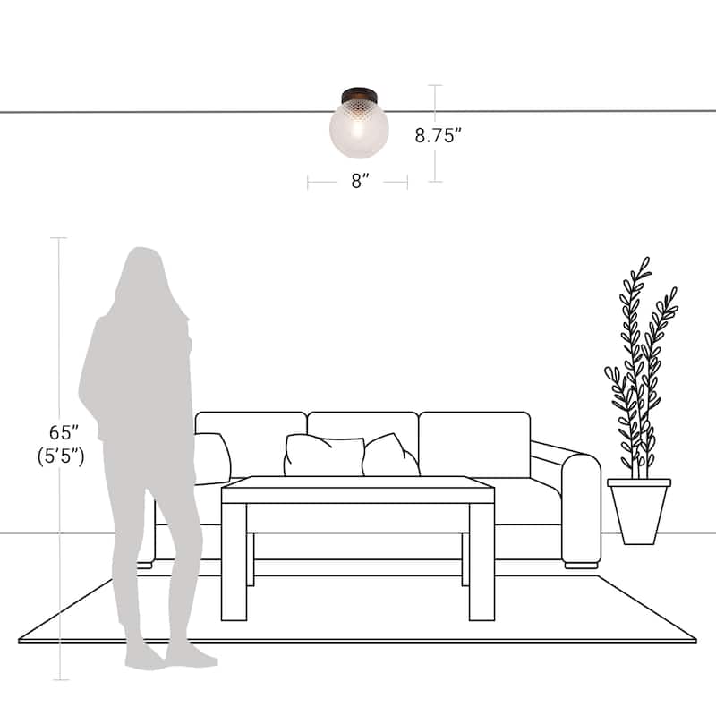 Kenroy Home Prismatic 1-Light Flush Mount