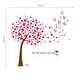 preview thumbnail 3 of 3, Walplus Huge Pink Tree 3D Pink Butterfly Wall Sticker DIY Home Decor