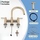 preview thumbnail 8 of 17, PROOX Double Handle Bridge Kitchen Faucet with Side Sprayer