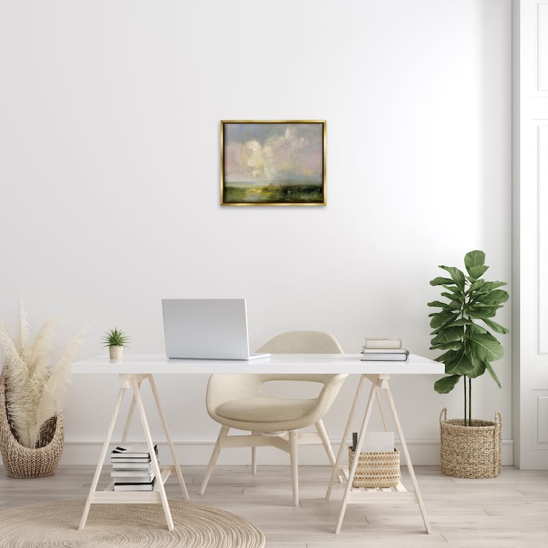 Stupell Abstract Clouds Painting Framed Floater Canvas Wall Art Design by Julia Purinton
