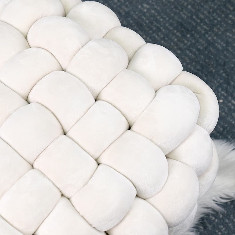 Velvet Pouf Stool 27"x20"x20"