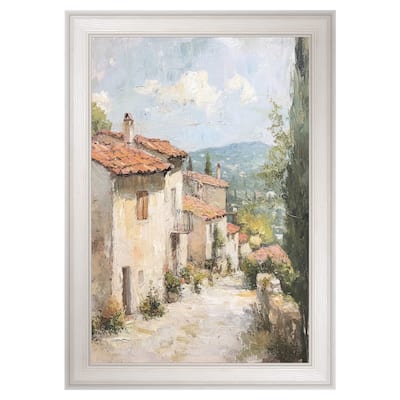 Masterpiece Art Gallery| Village Path by Petals Prints Design - Framed Canvas Art Print