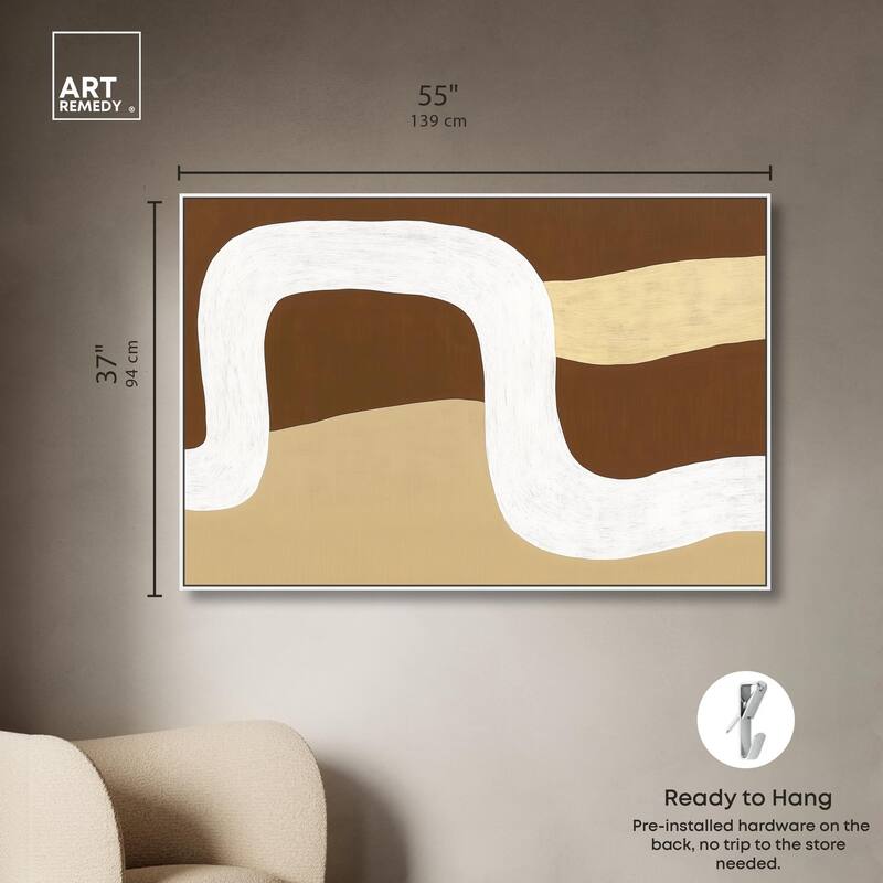 Minimal Wavy II Canvas by Art Remedy