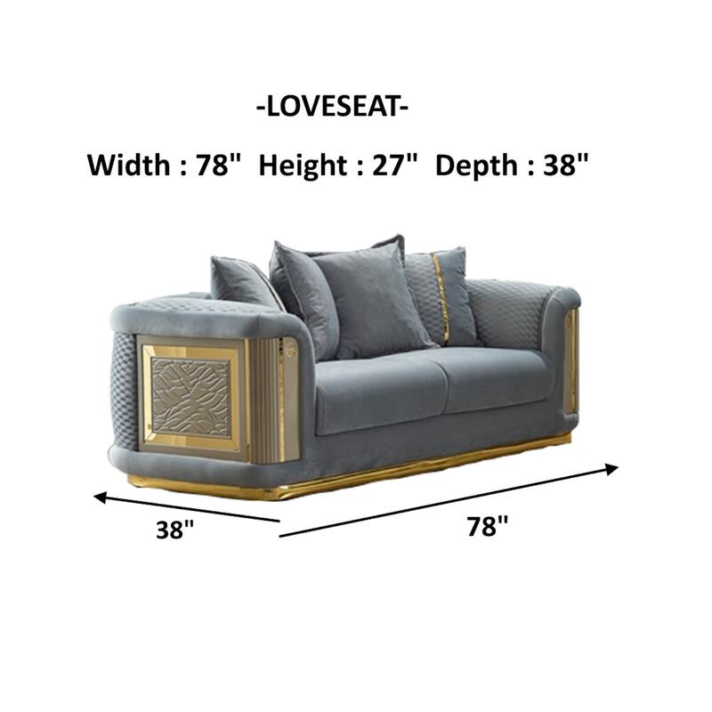 Calista 4 Pieces Living Room Sets 1 Sofa 1 Love seat 1 Chair