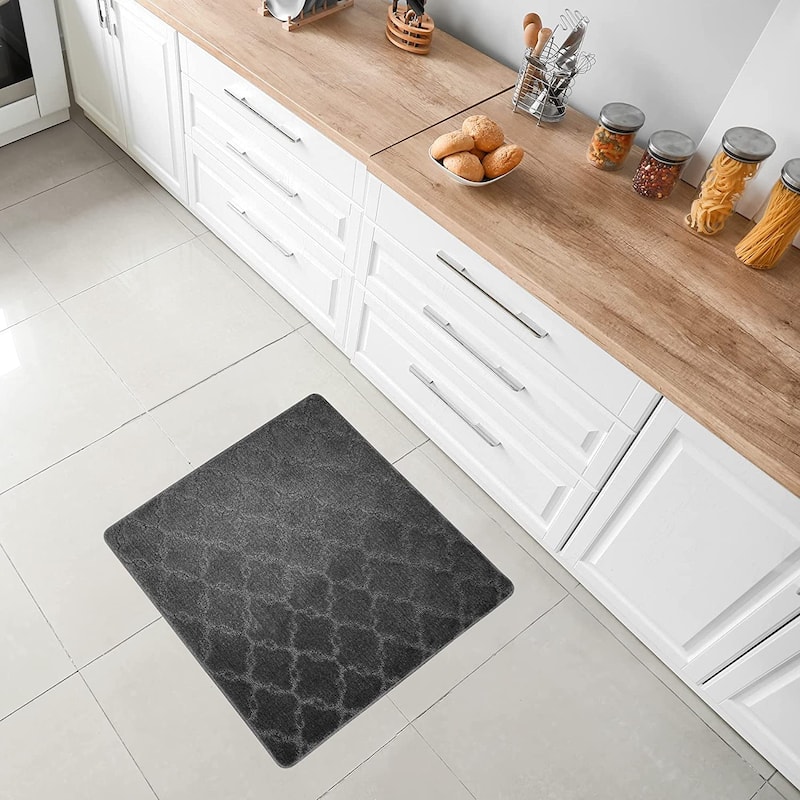 Machine Washable Kitchen & Bathroom Mat, Slip Resistant Backing