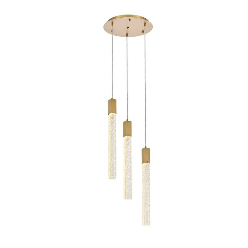 Elegant Lighting 2067D16 Weston 3 Light 16" Wide LED Crystal Multi