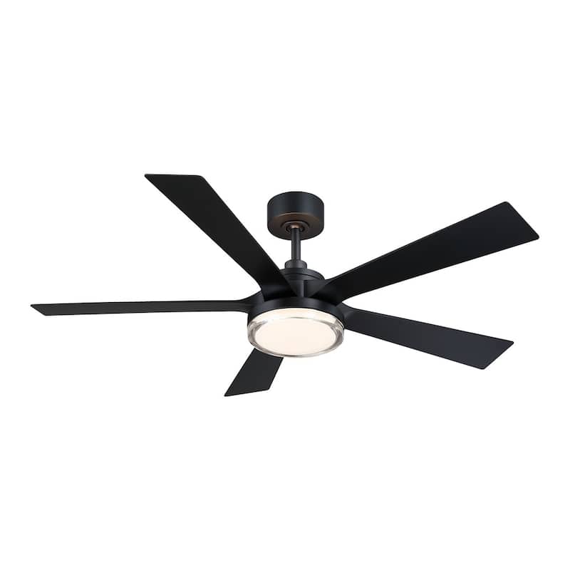 TorchAire 52 inch Indoor/Outdoor Ceiling Fan with LED CCT Select Light Kit - 52 Inches - Black