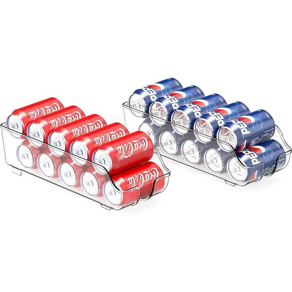 slide 2 of 5, SimpleHouseware Soda Can Organizer - Set of 2 (Clear) Clear