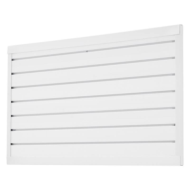 PVC Garage Slat Wall Panel with Modular Design and Suitable for Both Indoor and Outdoor Use - 8 sq.ft - White