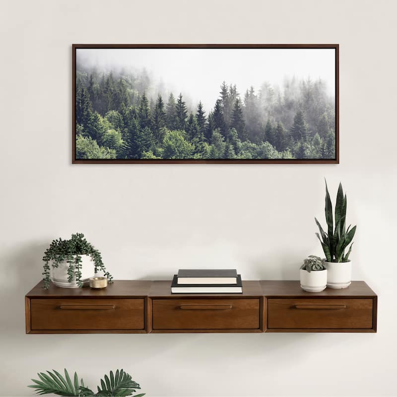 Kate and Laurel Lush Green Framed Canvas by The Creative Bunch Studio