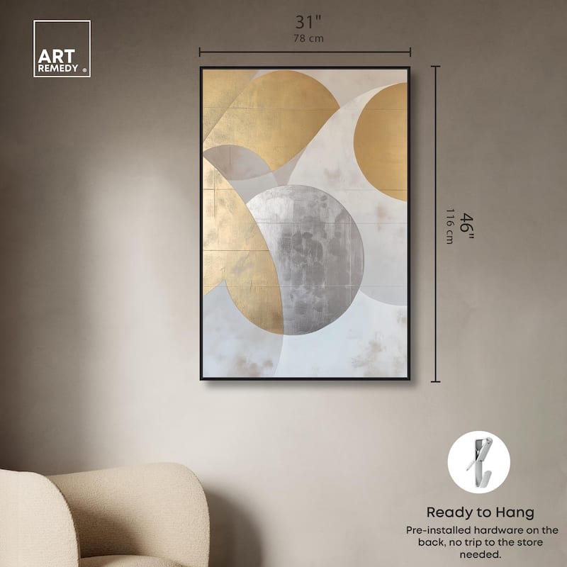 Golden Orb I Canvas by Art Remedy