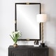 preview thumbnail 2 of 2, Uttermost Larkin Dark Wood & Brass Mirror