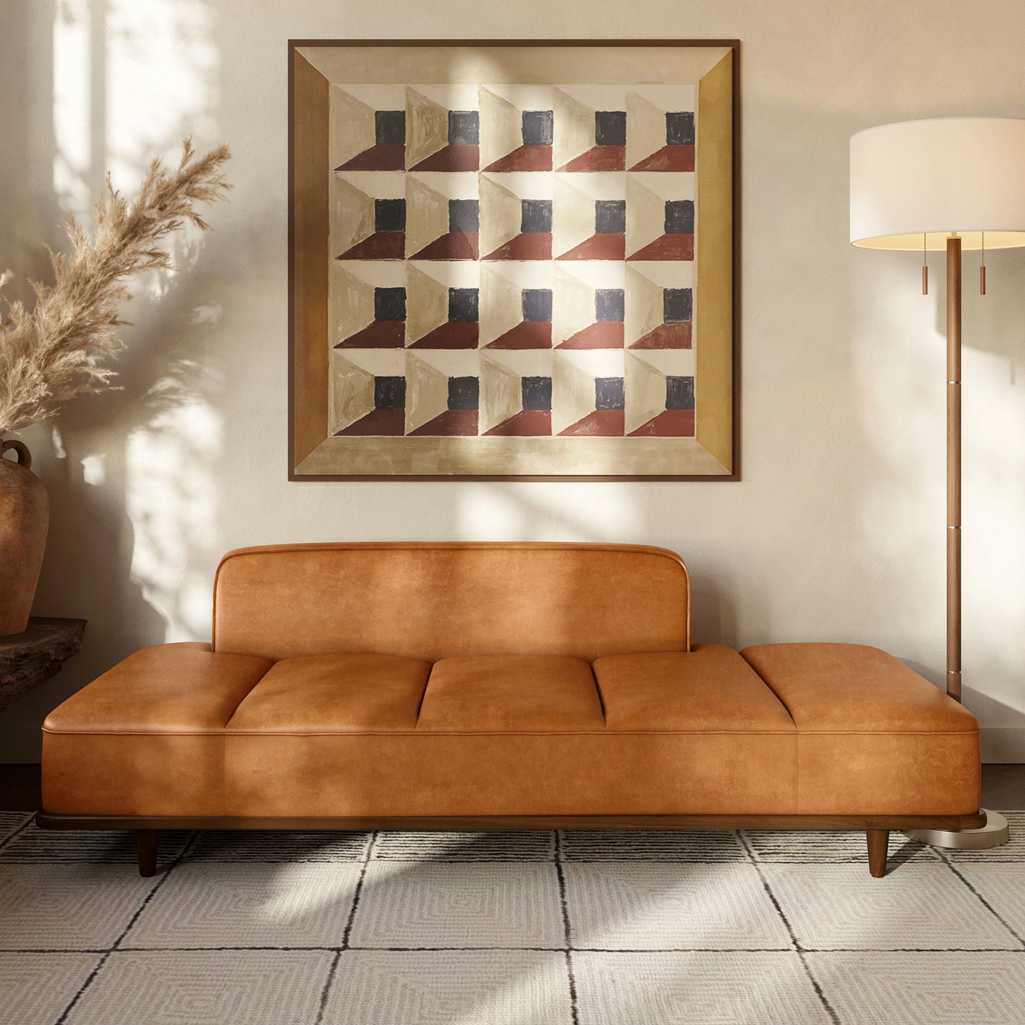 Poly & Bark Jasper Daybed - Full Grain Genuine Italian Leather