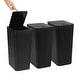 preview thumbnail 11 of 40, 2.6 Gallon Slim Plastic Trash Can with Press Top Lid 3 pack - Black