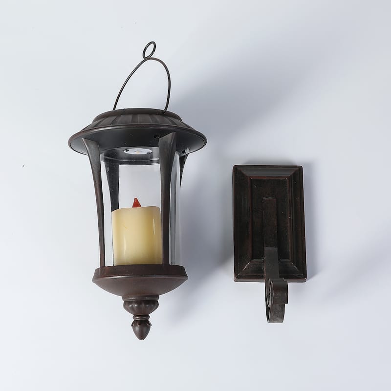 Grayton Hanging Solar Powered Outdoor Wall Light Sconce by Havenside Home