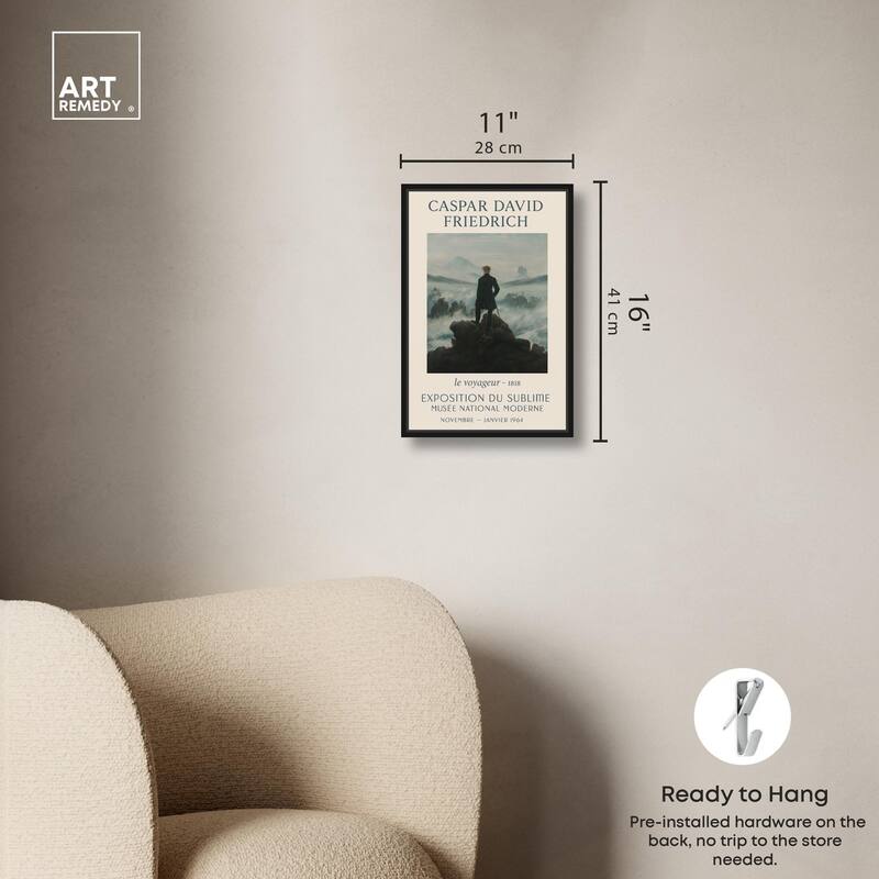 Wanderer Above the Sea of Fog Canvas by Art Remedy