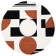 preview thumbnail 68 of 70, SAFAVIEH Handmade Rodeo Drive Frouwa Mid-Century Modern Wool Rug 6' Round - Ivory/Black - Round