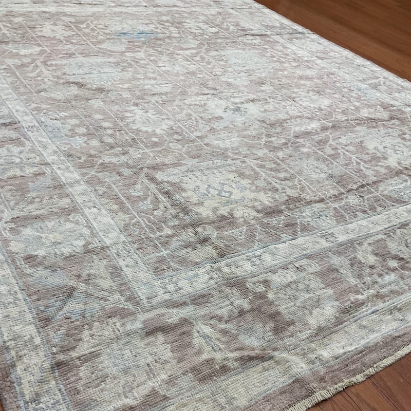 HERAT ORIENTAL Handmade Vegetable Dyed Oushak Wool Rug - 8'2" x 10'