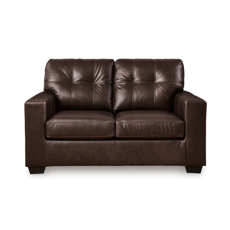 Roundhill Furniture Holmes Leather Upholstered Loveseat