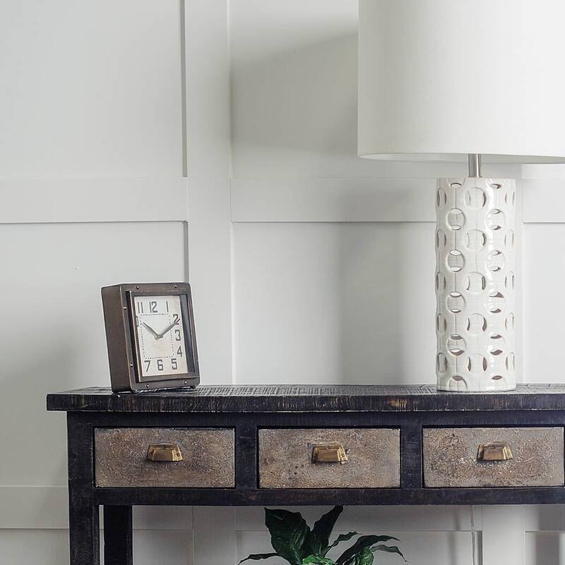 Mercana Redding Bronze Toned Metal Square Table Clock - 2.5L x 8.3W x 8.5H