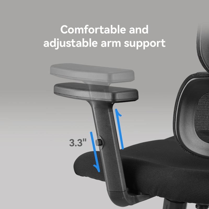 SIHOO M56C Office Chair, Stylish Desk Chair with Big Seat, Black - N/A