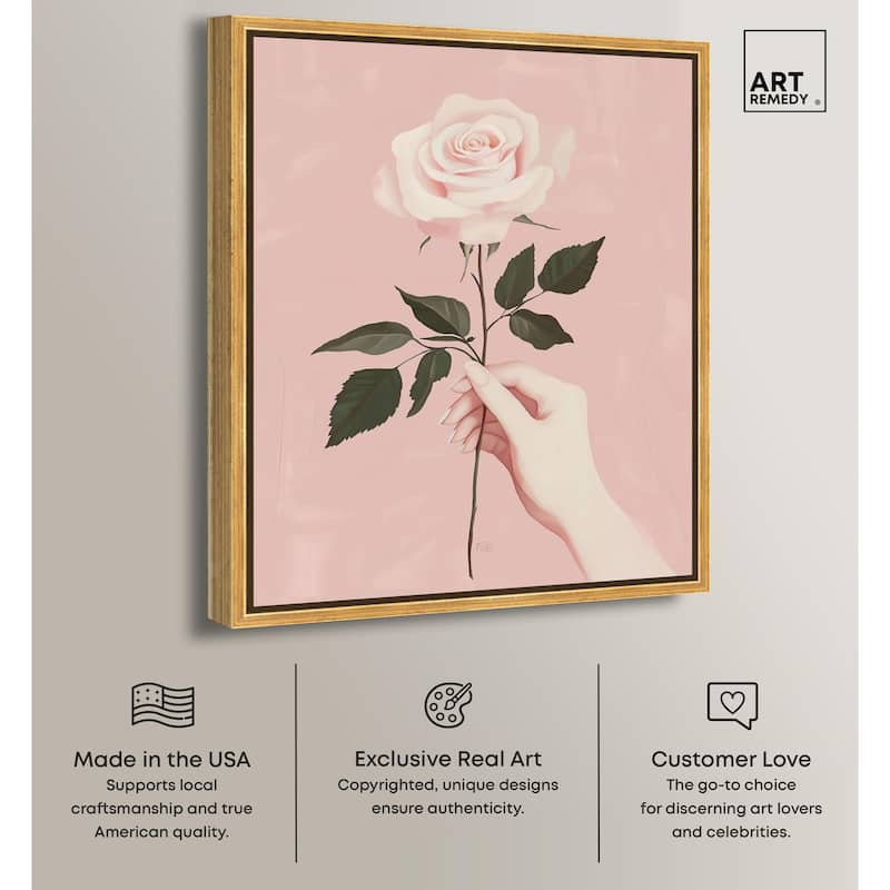 Gift of a Rose Canvas by Art Remedy