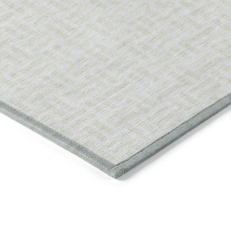 Machine Washable Indoor/ Outdoor Chantille Contempory Crosshatch Rug