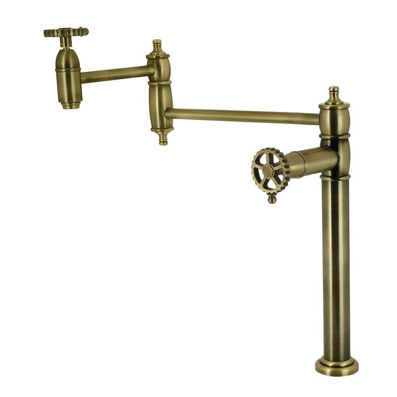 Kingston Brass KS370.CG Fuller 3 GPM Single Hole Pot Filler - Antique Brass