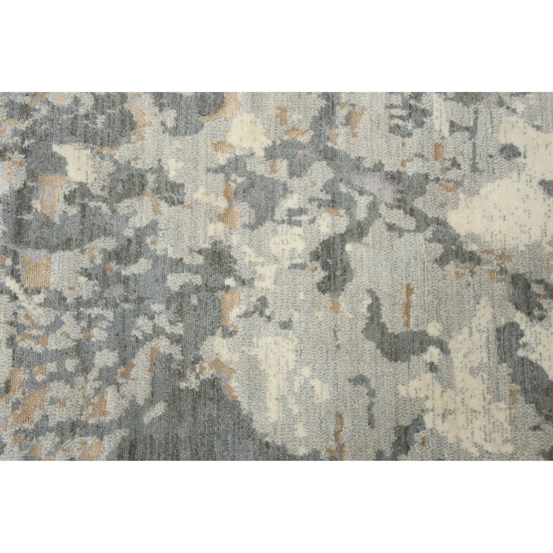 Alora Decor Essential Grey, Ivory, and Tan Abstract Wool Blend Rug
