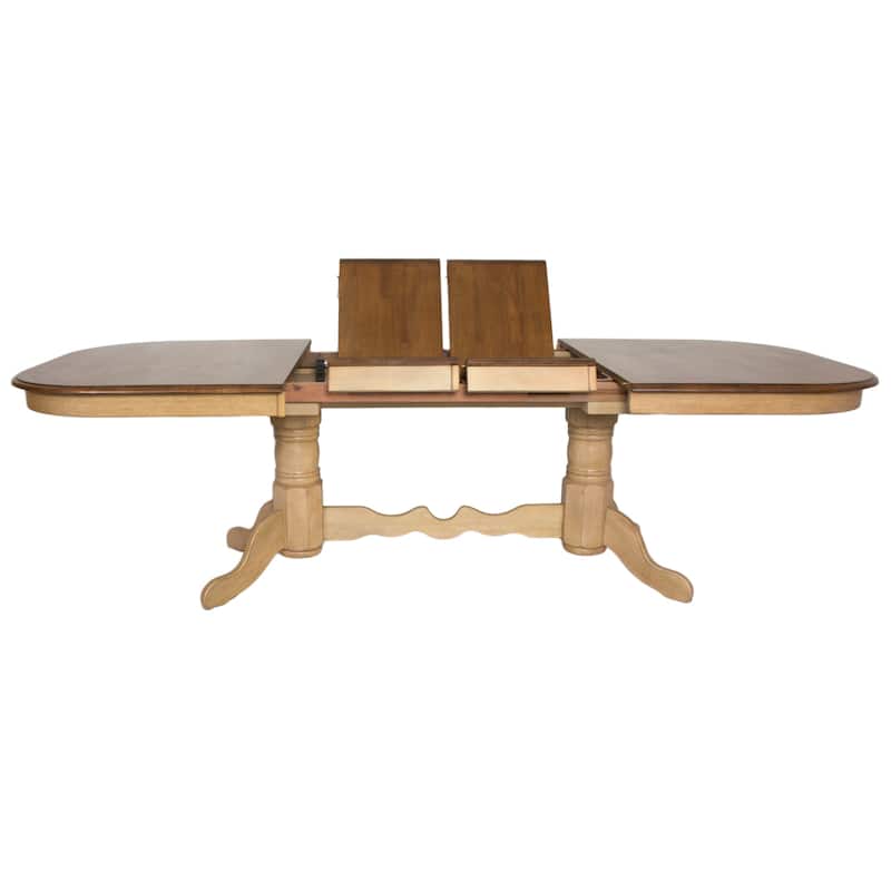 Extendable Dining Set - 10 Piece Oval Table with Chairs & Server - Coastal Style