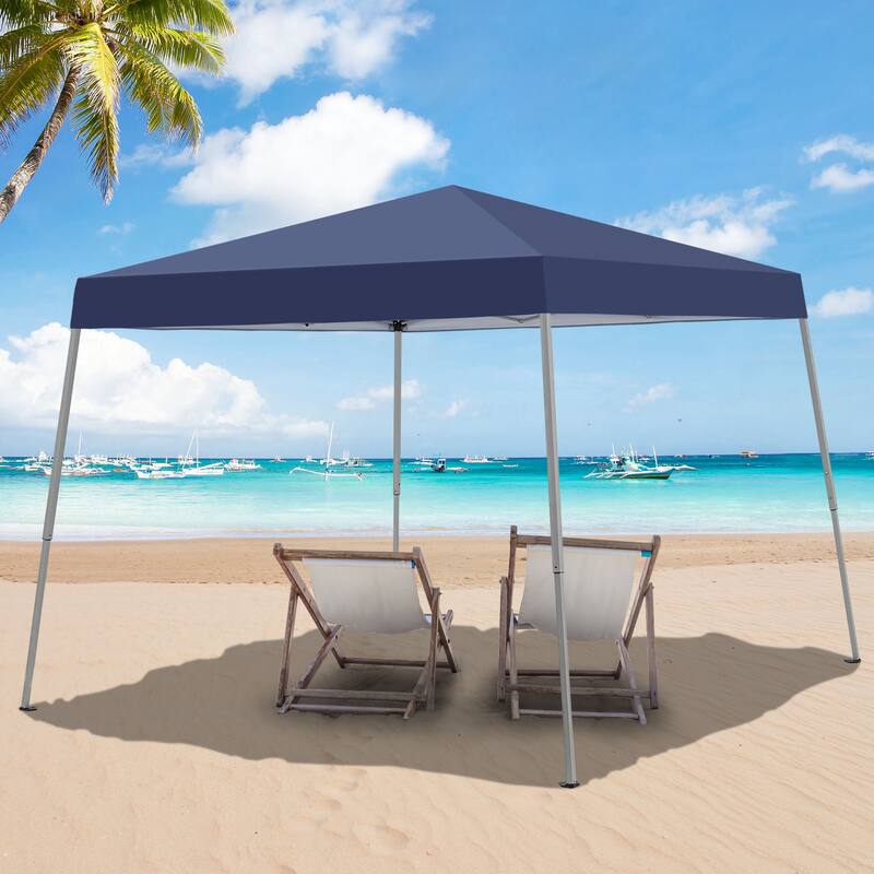 Ainfox 10 x 10ft Pop Up Canopy Tent Instant Shelter UV-protected Inclined Leg - Navy