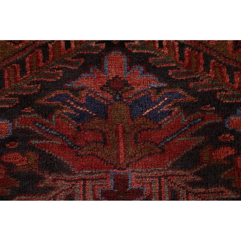 Vintage Vegetable Dye Heriz Persian Area Rug Hand-knotted Wool Carpet - 9'11" x 12'10"