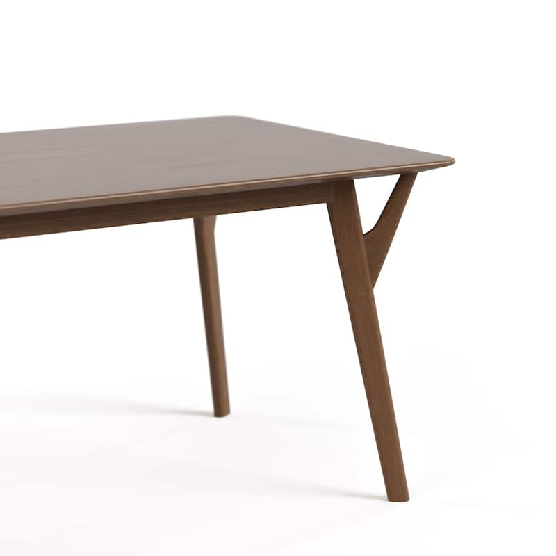 Furniture of America Beck Mid-century Walnut 59-inch Wood Dining Table