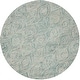 preview thumbnail 7 of 32, SAFAVIEH Handmade Ikat Madyson Wool Rug 4' Round - Ivory/Sea Blue - Round