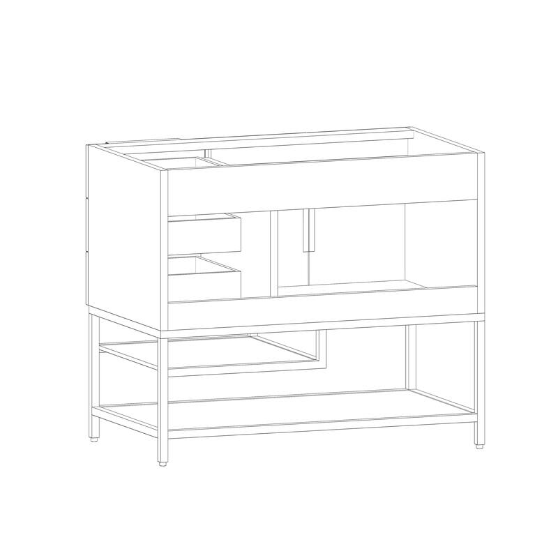 Noble 36" Free Standing Vanity (R Drawer) with Reinforced Acrylic Sink - 36" Width
