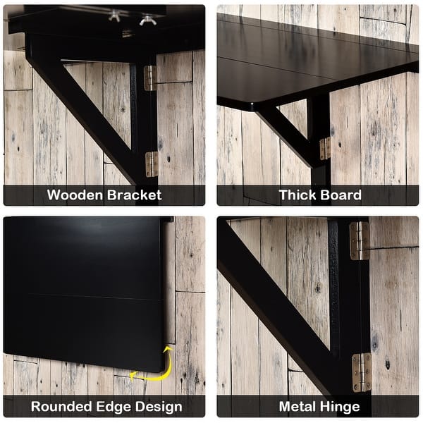 Shop Gymax Wall Mounted Drop Leaf Table Folding Kitchen Dining Table Desk Overstock 28263198