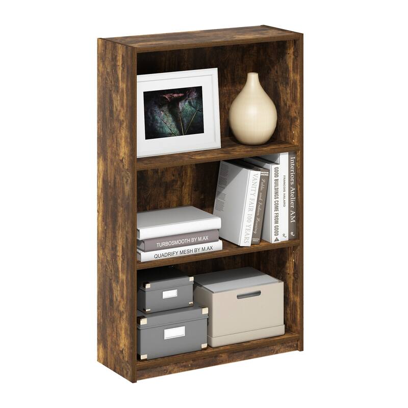 55.5 in. Tall Oak Wood 1-Shelf Bookcase