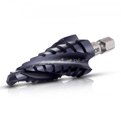 Hex Shank Step Drill Bit 3/4 Inch M35 Cobalt TiAlN Coated 4-Flute Spiral for Industrial or DIY Use - 2.95” x 0.75” x 0.75”