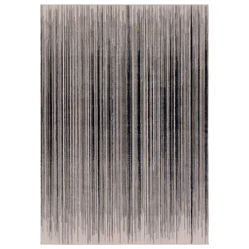 Pekar Striped Gray/Cream Rug