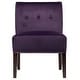preview thumbnail 15 of 51, Samantha Indoor Living Room Velvet Slipper Chair by Sole Designs