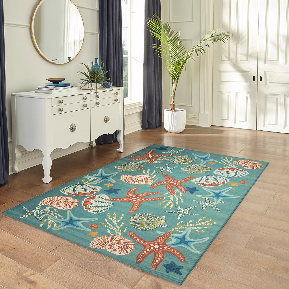 Liora Manne Marina Starfish Song Indoor/Outdoor Rug