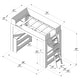 preview thumbnail 7 of 27, Max and Lily Mid-Century Modern Twin Loft Bed with Wraparound Desk and Shelves
