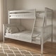 preview thumbnail 11 of 26, Now Furniture Twin Over Full Bunk Bed with Angled Ladder White